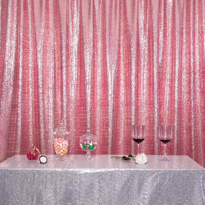 SquarePie 6x6ft Fuchsia Pink Sequin Backdrop, High Density Non-Transparent - Image 8