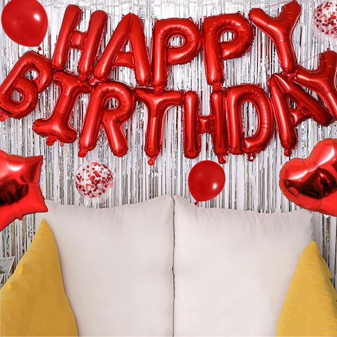 CANREVEL Happy Birthday Banner Decoration + 30pcs Star Balloons, - Image 5