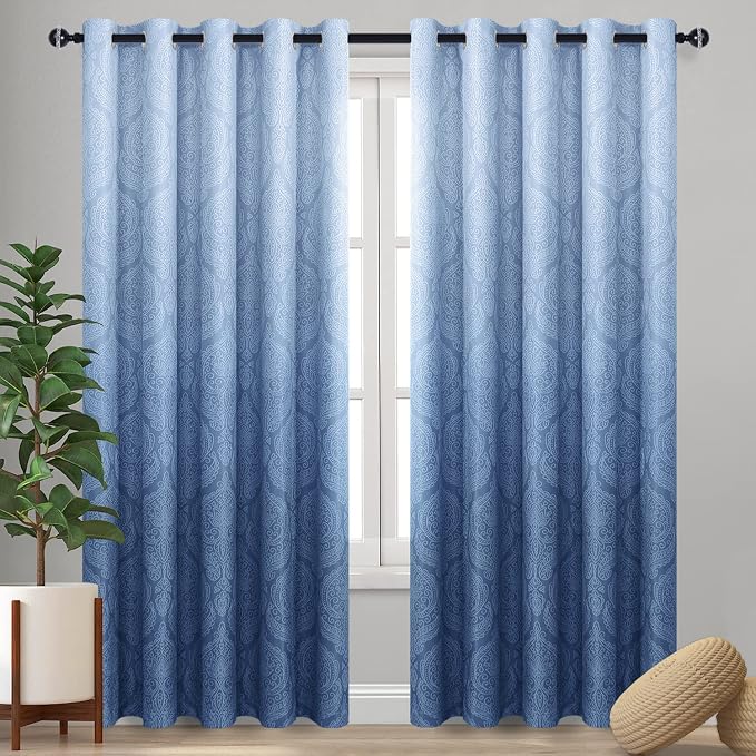 DWCN Ombre Blackout Curtains for Bedroom by DWCN