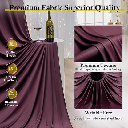 20ft x 15ft Burgundy Backdrop Curtains - Image 3