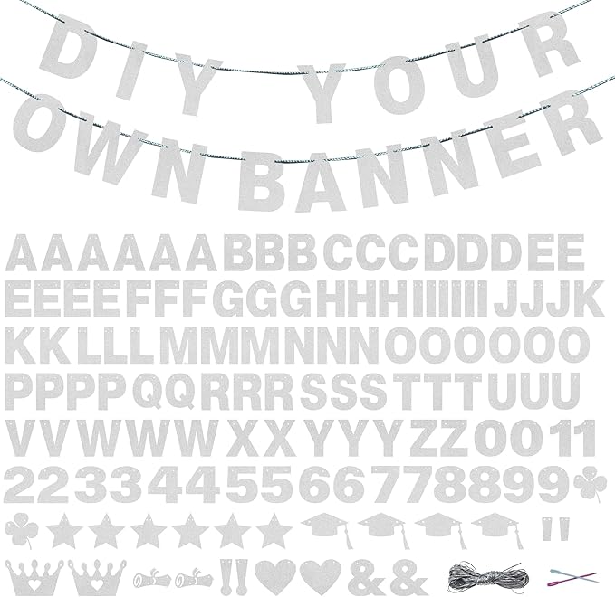 131 PCS Custom Banner DIY Letter Banners Personalized Banner by Unknown