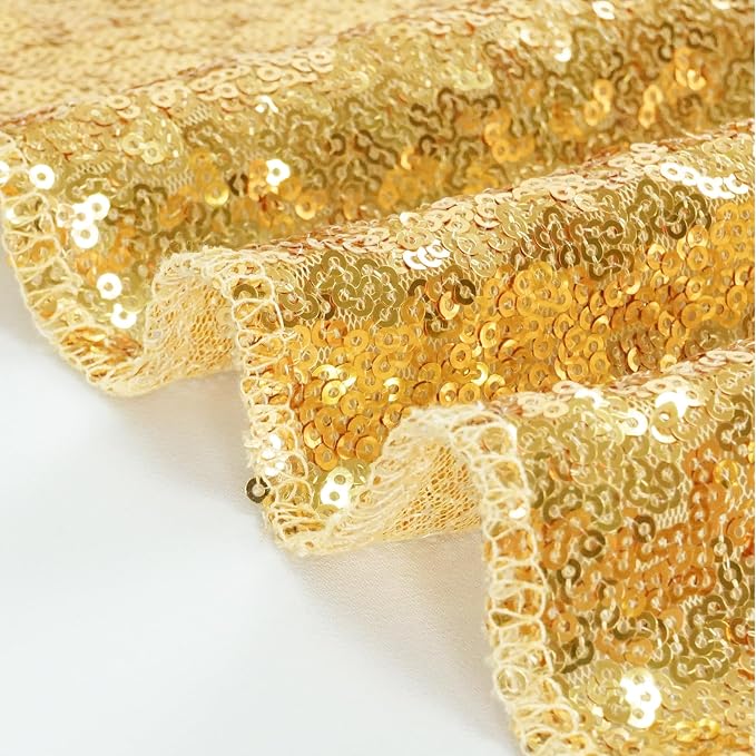 Eternal Beauty Gold 3mm Sequin Backdrop 10x10 Ft - Image 8