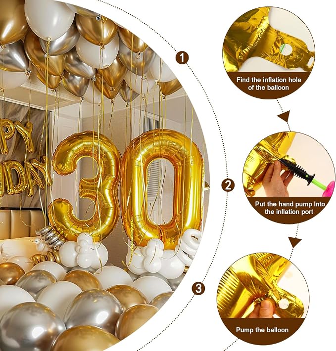 Number Balloons 50 Balloon 40 inch Gold - Image 5