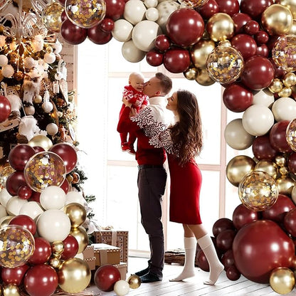 Burgundy Balloon Arch Garland Kit - Image 3