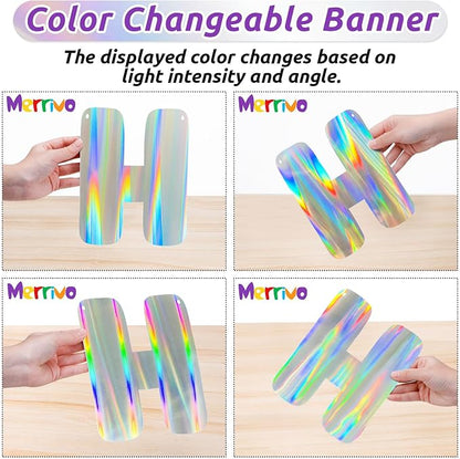 Iridescent Welcome Back We Missed You So Much Banner, Holographic Welcome Back - Image 4