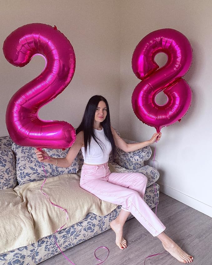 Hot Pink 8 Balloon - Image 9