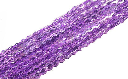 4 Pack Sparkle Wavy Purple Tinsel Curtain Party Backdrop - Image 7