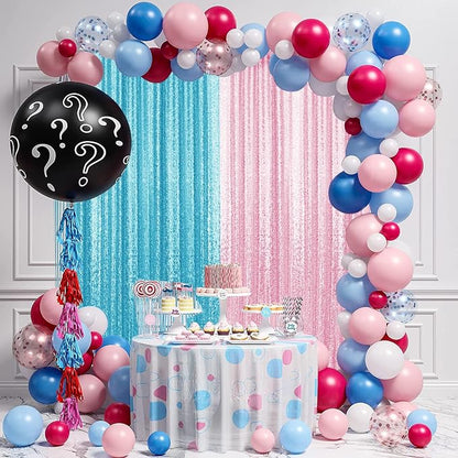 2×8FT-4PCS Pink Sequin Backdrop Curtains Panels, Photography Backdrop Glitter - Image 4