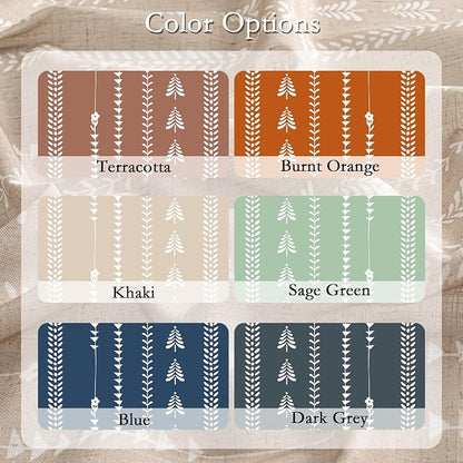 Boho Curtains - Farmhouse Sping Linen Blend Patterned Light Filtering Khaki - Image 9
