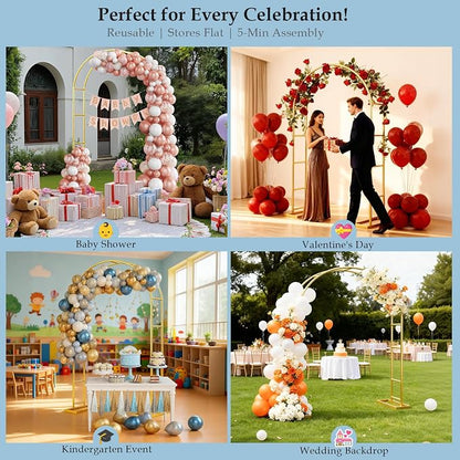 6.6FTx3.5FT Arch Backdrop Stand, Wide Arbors and Arches Trellis - Image 7