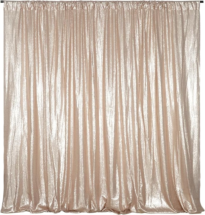 Poise3EHome 8FT x 10FT Sequin Photography Backdrop Curtain - Image 2