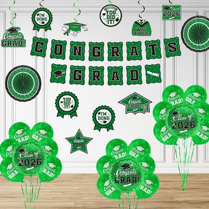 Green Themed 2026 Graduation Decorations Set - Image 7