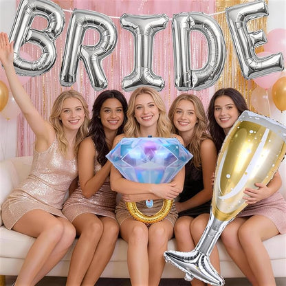 40inch Silver Bride Balloons Bachelorette, Bride To Be Bridal Shower Balloon - Image 7