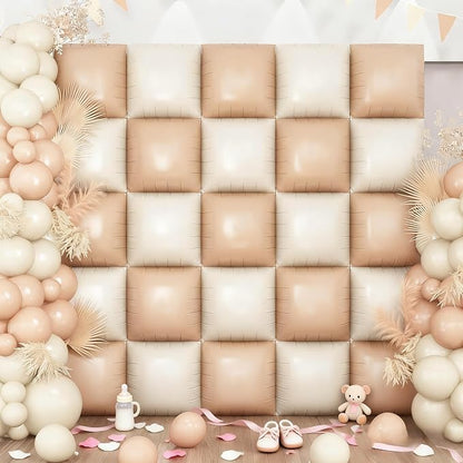 HILAVO Cream Square Foil Balloon Wall by HILAVO
