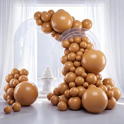 RUBFAC Tan Balloons 129pcs Different Sizes Pack of 18 12 10 5 Inch | Latex Boho by RUBFAC