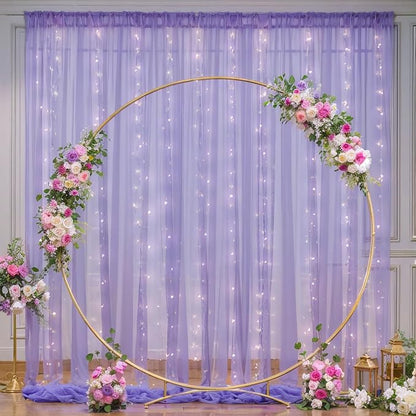10x8ft Purple Tulle Backdrop Curtain - Image 8