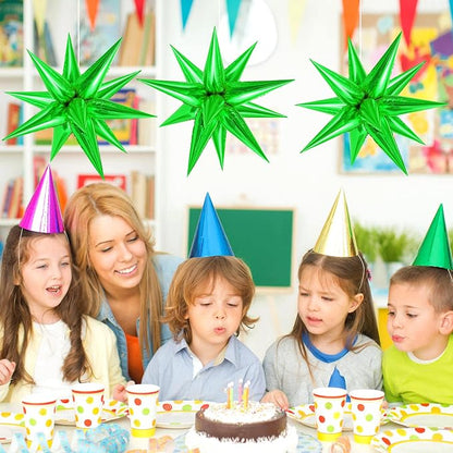 60 Pcs Star Balloons Explosion 12 Point Foil Cone Balloons Magic Balloon Large - Image 4