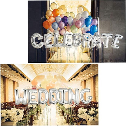 Single Aluminum Hanging Foil Film Silver Letter Balloons R 40 Inch | - Image 8