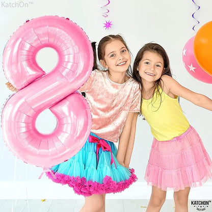 KatchOn, Giant Light Pink Number 8 Balloon - Image 4