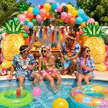 Giant Standing Pineapple Balloons 2 Pack 5 ft Tropical Summer Foil Balloons - Image 6