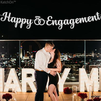 KatchOn, Glitter Happy Engagement Banner, Pre-Strung - Image 5