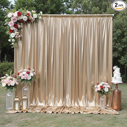 10x10FT Champagne Sequin Backdrop Curtain by Unknown