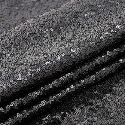 Black Sequin Backdrop for Halloween Sequin Photo Curtains 10ft x 10ft | Glitter - Image 6