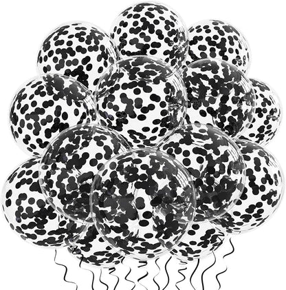 Black Confetti Balloons - Image 4