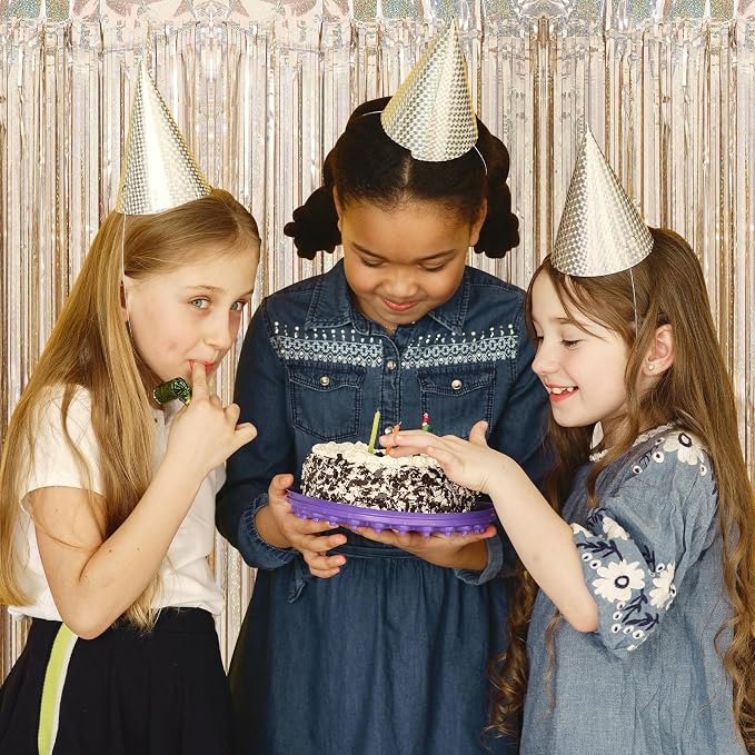 10 Pack Sparkle Champagne Foil Curtain Backdrop 3.2ft x 9.8ft Metallic Tinsel - Image 6