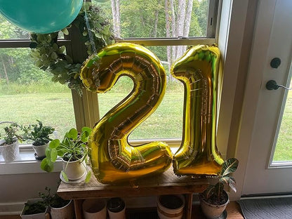 Number Balloons 27 Balloon 40 inch Gold - Image 4