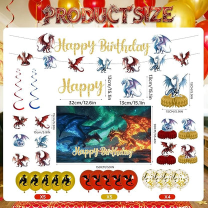 Dragon Birthday Party Decoration - Image 3