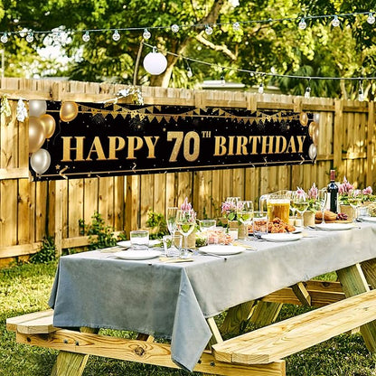Large Happy 70th Birthday Decoration Banner, 70th Birthday Party Decorations - Image 7