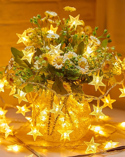 Minetom Star String Lights Battery Operated - 17 ft 50 LED Star Fairy String - Image 9