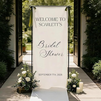 Personalized Linen Wedding Welcome Sign by VIRAGIL