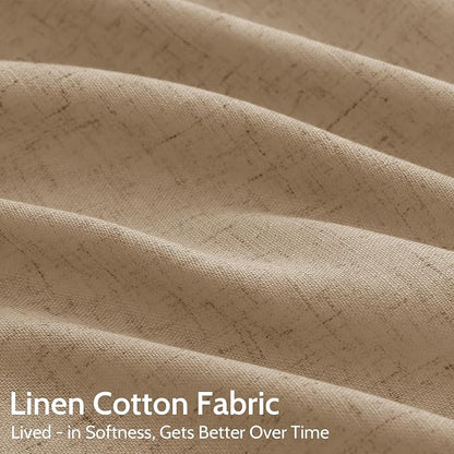 Sand Beige Linen 144 Inch Curtains - Image 4