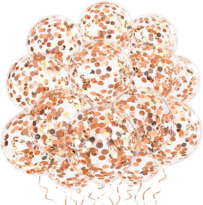 Rose Gold Confetti Balloons - Image 9