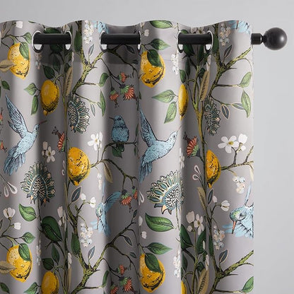 Topfinel Grey Curtains, Aesthetic Unique Rustic Thermal Insulated Noise by Topfinel