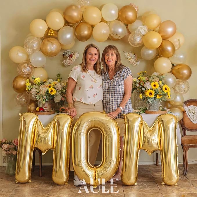 AULE 40 Inch Gold I Balloon Letter Foil A-Z Birthday Big Alphabet | Birthday - Image 5