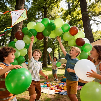 110Pcs Dark Green Balloons Latex Party Balloons 12 inch Round Helium Balloons - Image 7