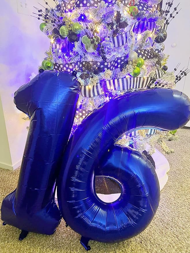 Number Balloons 16 Balloon 40 inch Dark Blue - Image 3