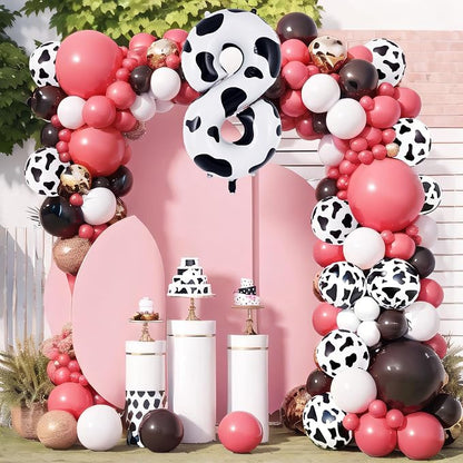 Cow Print Number 8 Balloon, Large 40 Inch Cow Number Birthday Balloons - Image 6