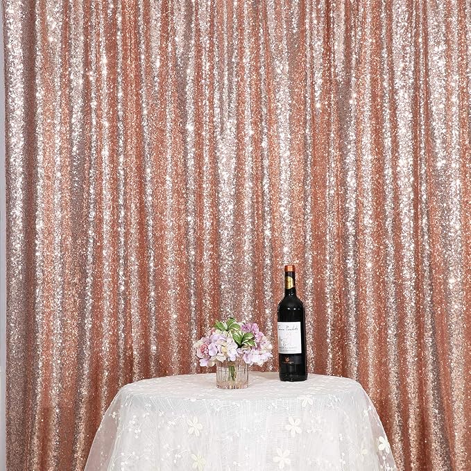 Poise3EHome 6FT x 8FT Sequin Photography Backdrop Curtain by Poise3EHome