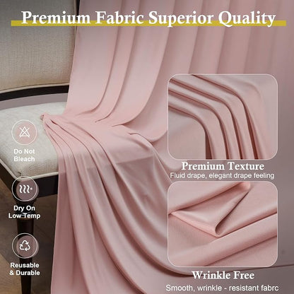 10ft x 15ft Dusty Pink Backdrop Curtains - Image 2