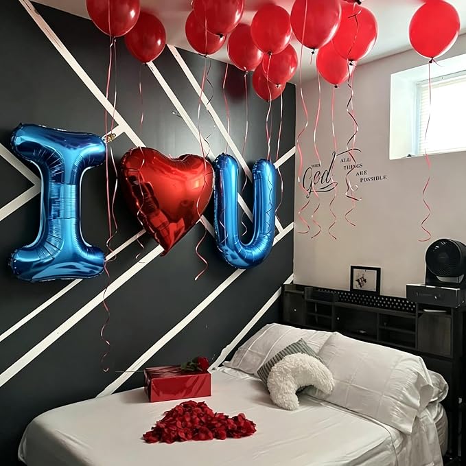Letter O Balloon 40 Inch Blue, Giant Alphabet Foil Balloon, Big Mylar Party - Image 3