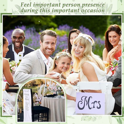 HunnmingRe Father of the Bride Wedding Memorial Reserved Chair Sign Banner in - Image 4