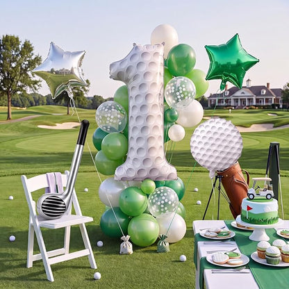Jenaai Golf Number 1 Balloons Set Birthday Party Decorations, Inflatable Club - Image 5