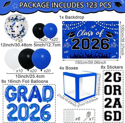 Graduation Decorations 2026, Balloon Arch Kit and Backdrop - Image 3