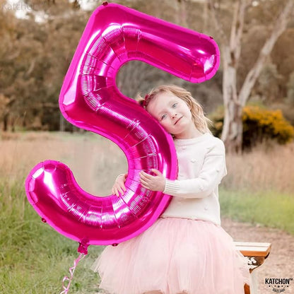 KatchOn Giant Hot Pink 5 Balloon Number - Image 9