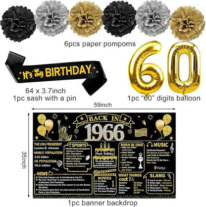 Zirtorei 60th Birthday Decorations - Image 3