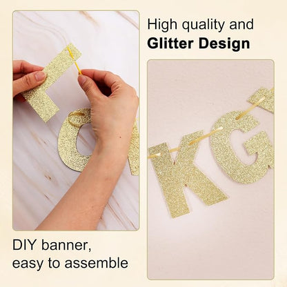 BEISHIDA Glitter Champagne 116 PCS A-Z DIY Letter Custom Banner Party Decor | - Image 3